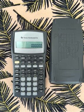 Texas Instruments BAII Plus Financial Calculator Business Analyst Includes Case